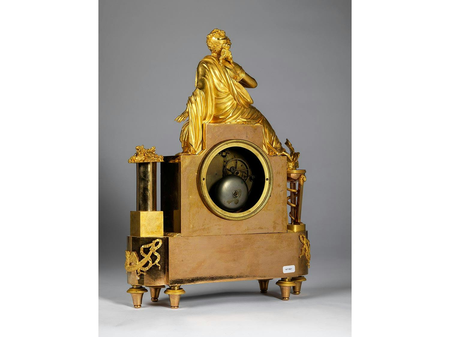 Detailabbildung: Vergoldete Pendule – Kleopatra