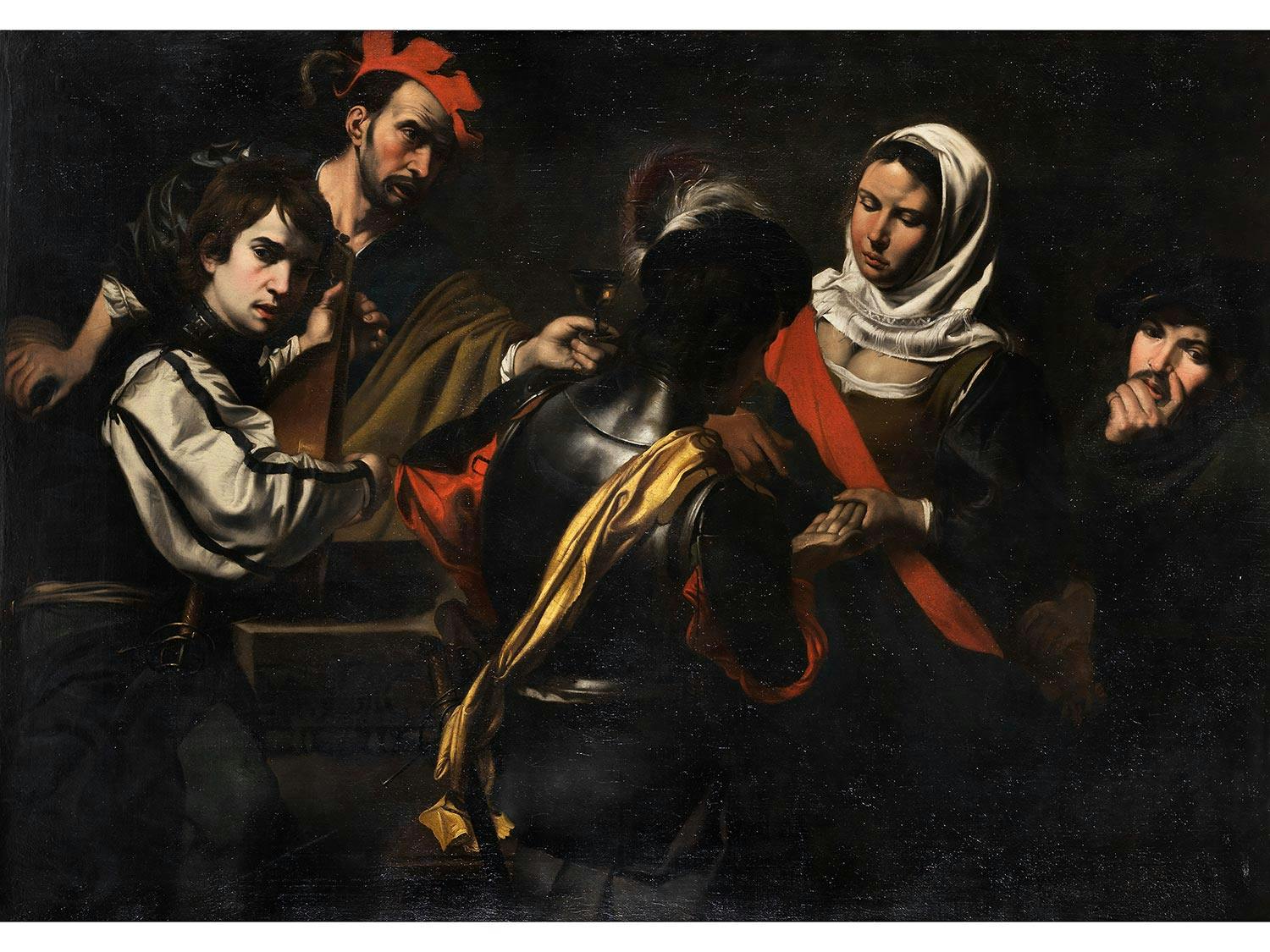 Detailabbildung: Valentin de Boulogne, 1594 Coulommiers – 1632 Rom, eines zug.