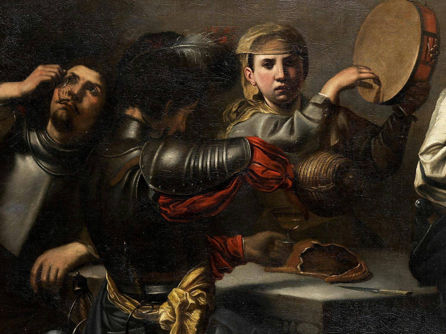 Detailabbildung: Valentin de Boulogne, 1594 Coulommiers – 1632 Rom, eines zug.