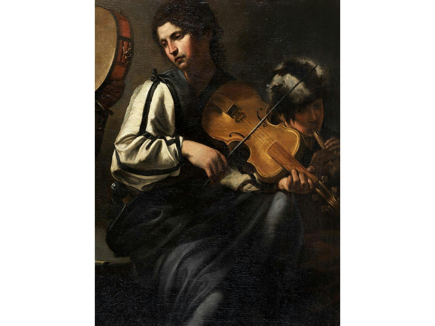 Detailabbildung: Valentin de Boulogne, 1594 Coulommiers – 1632 Rom, eines zug.