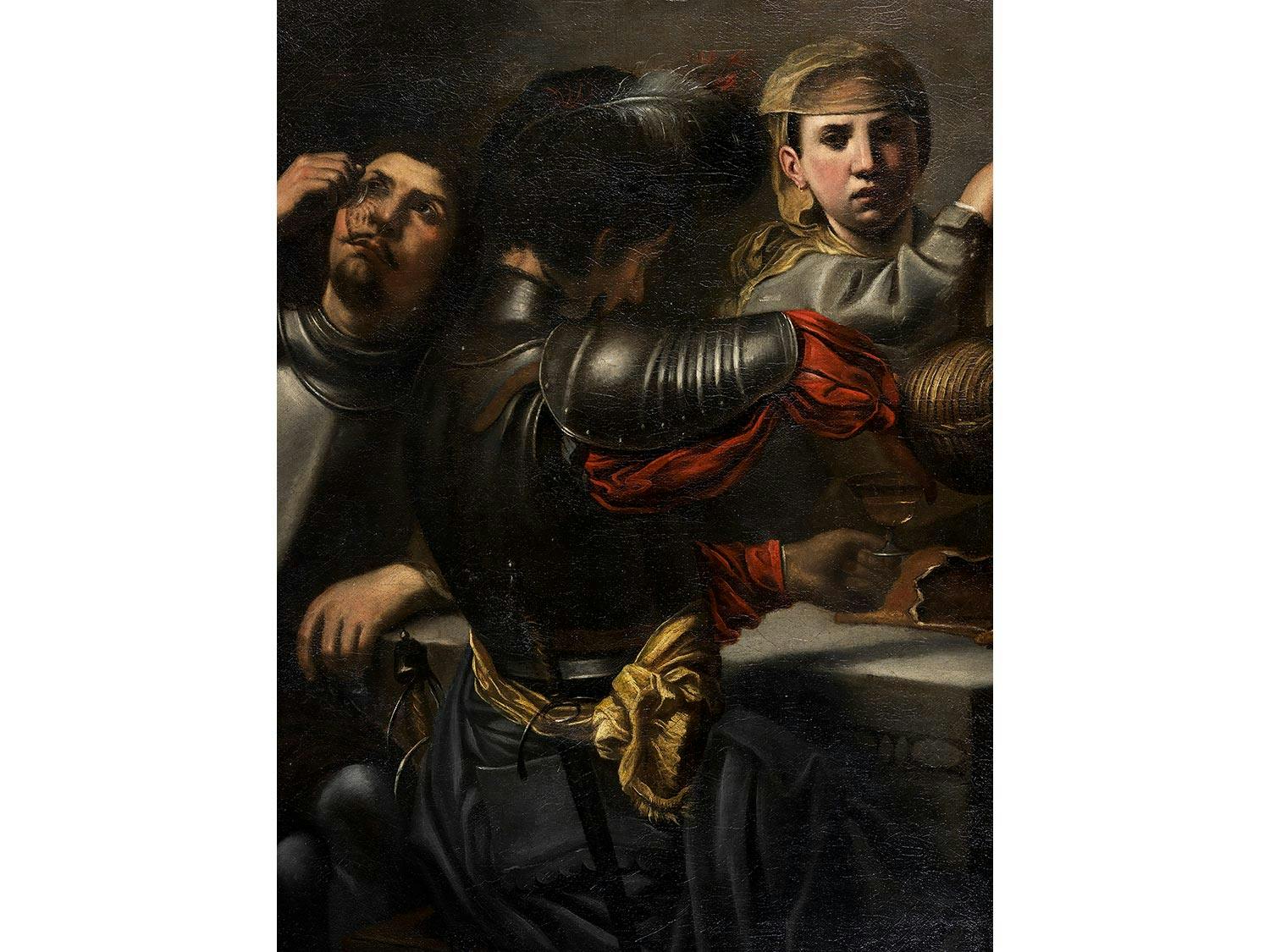 Detailabbildung: Valentin de Boulogne, 1594 Coulommiers – 1632 Rom, eines zug.