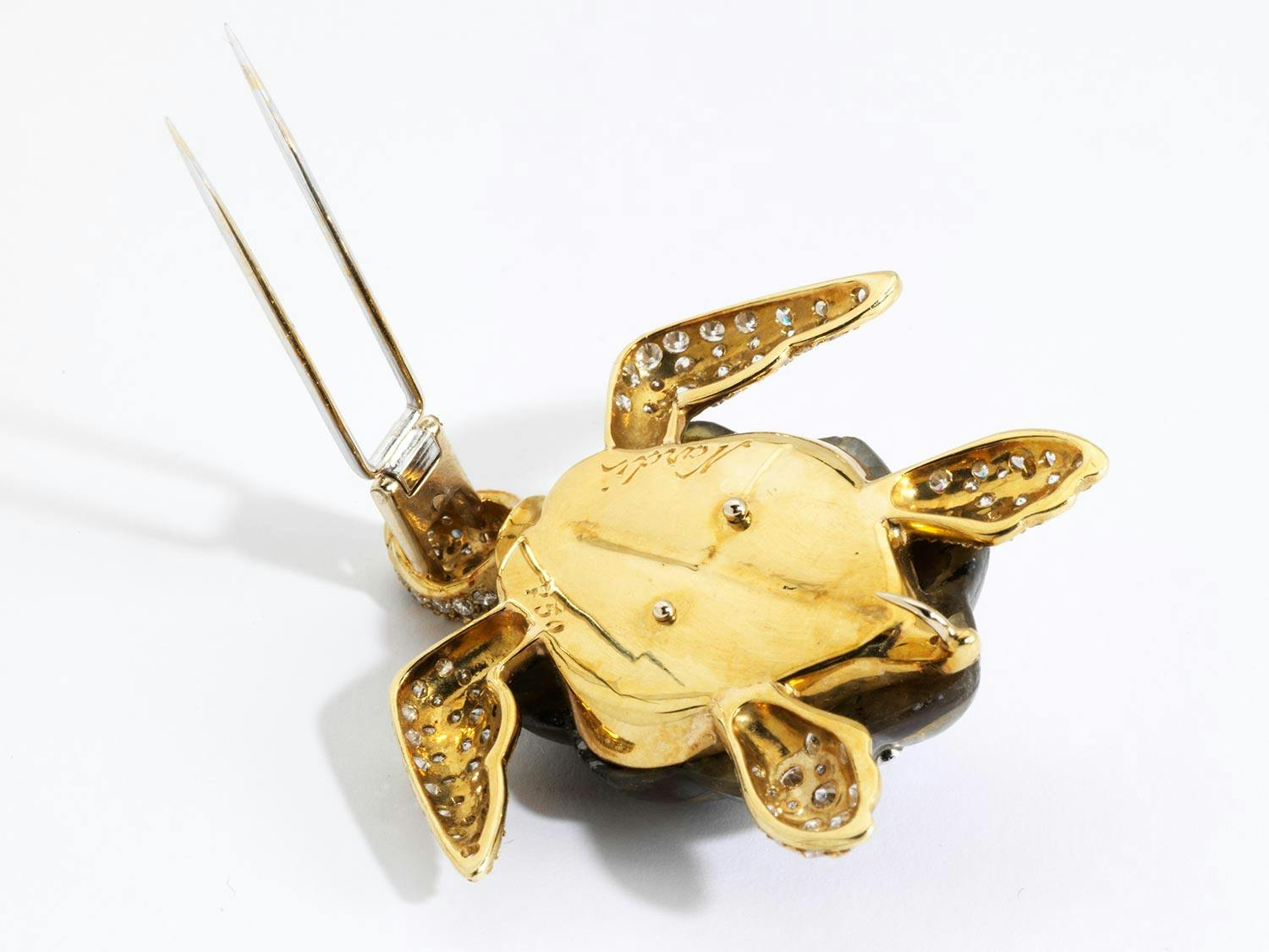Detailabbildung: Schildkröten-Labradorit-Brillantbrosche