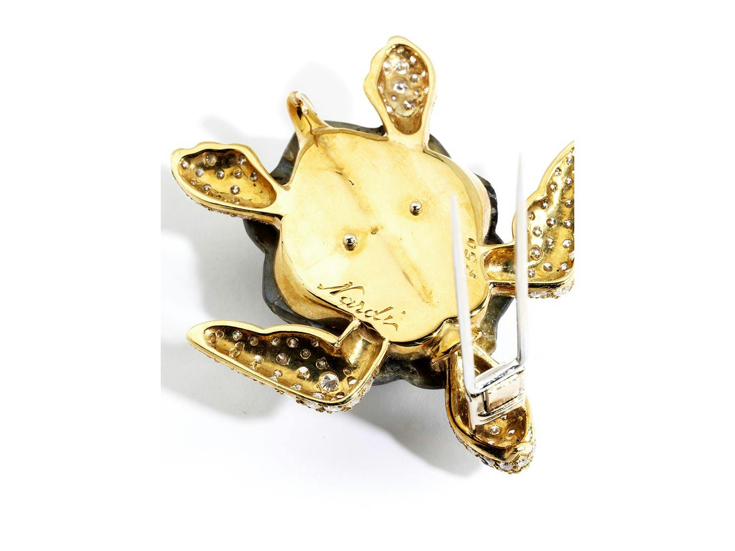 Detailabbildung: Schildkröten-Labradorit-Brillantbrosche