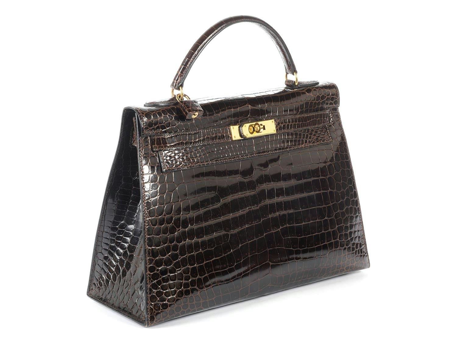 Detailabbildung: Hermès Kelly Bag 32 „Chocolate“