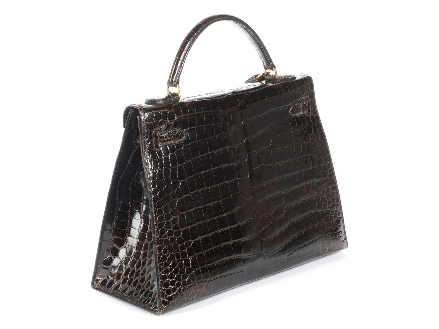 Detailabbildung: Hermès Kelly Bag 32 „Chocolate“