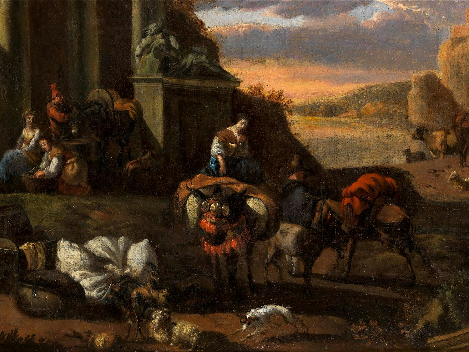 Detailabbildung: Nicolaes Berchem, 1620 Haarlem – 1683 Amsterdam, Kreis des