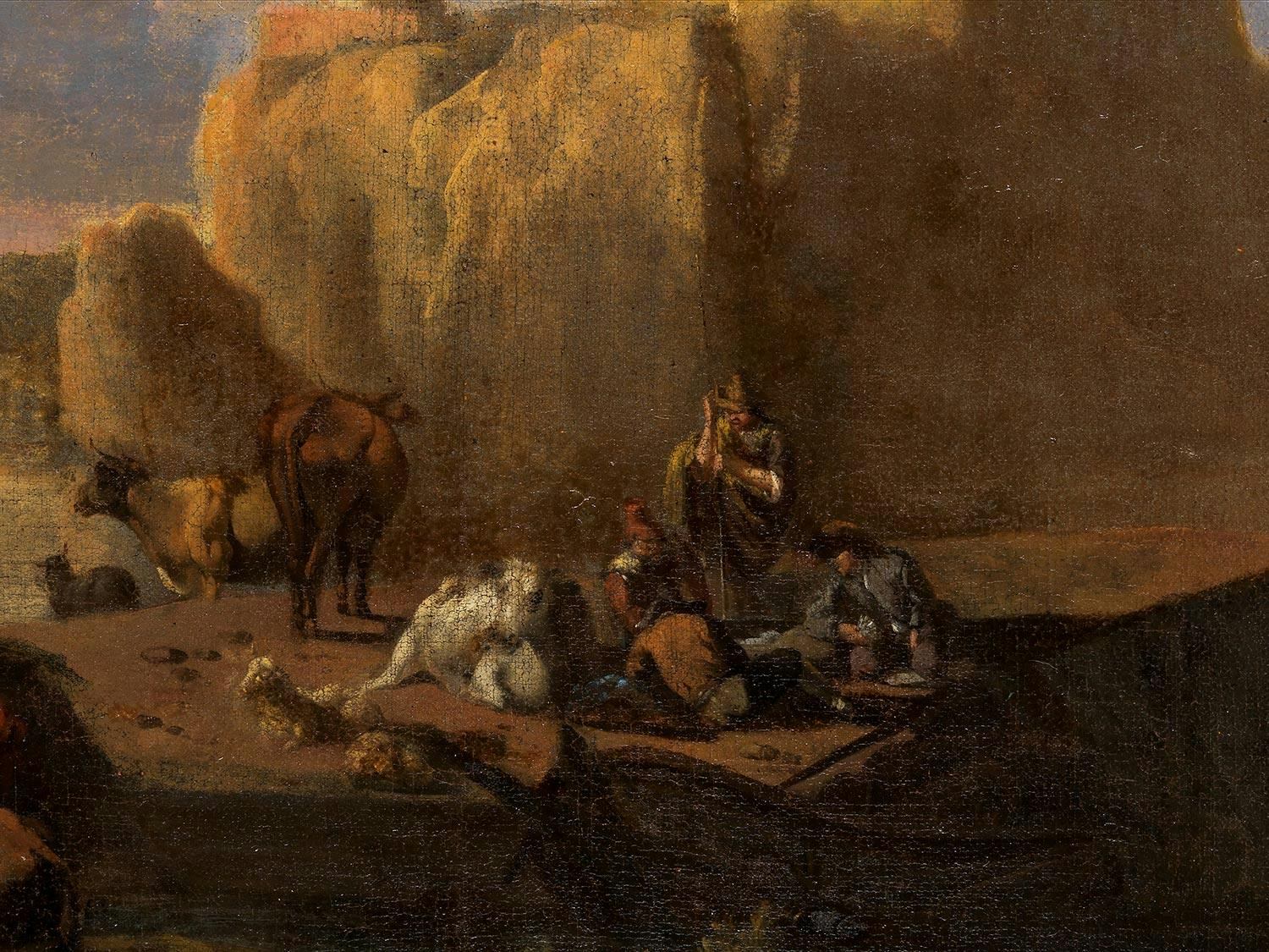 Detailabbildung: Nicolaes Berchem, 1620 Haarlem – 1683 Amsterdam, Kreis des