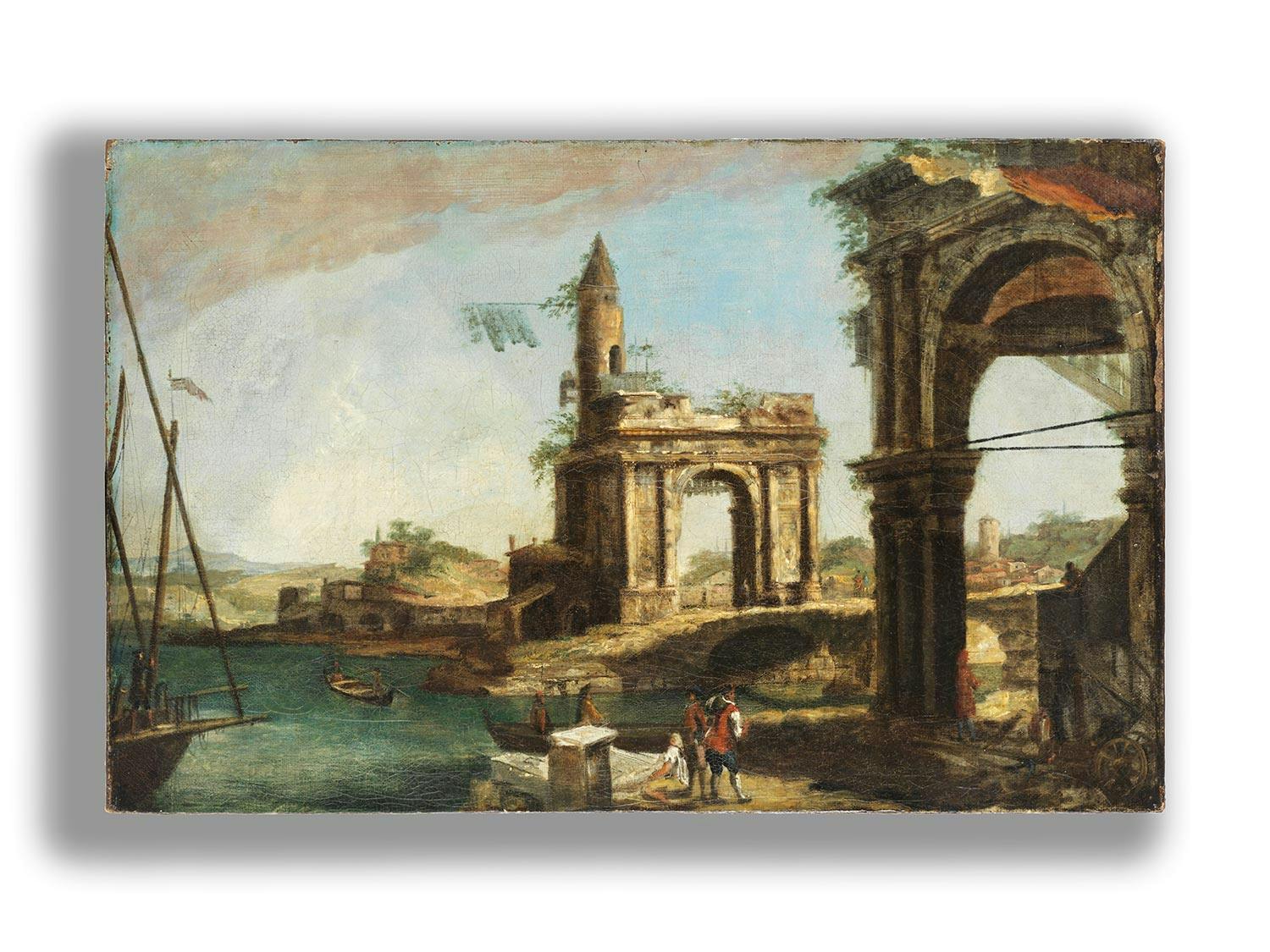Detailabbildung: Michele Marieschi, 1710 Venedig – 1744 ebenda, Kreis des