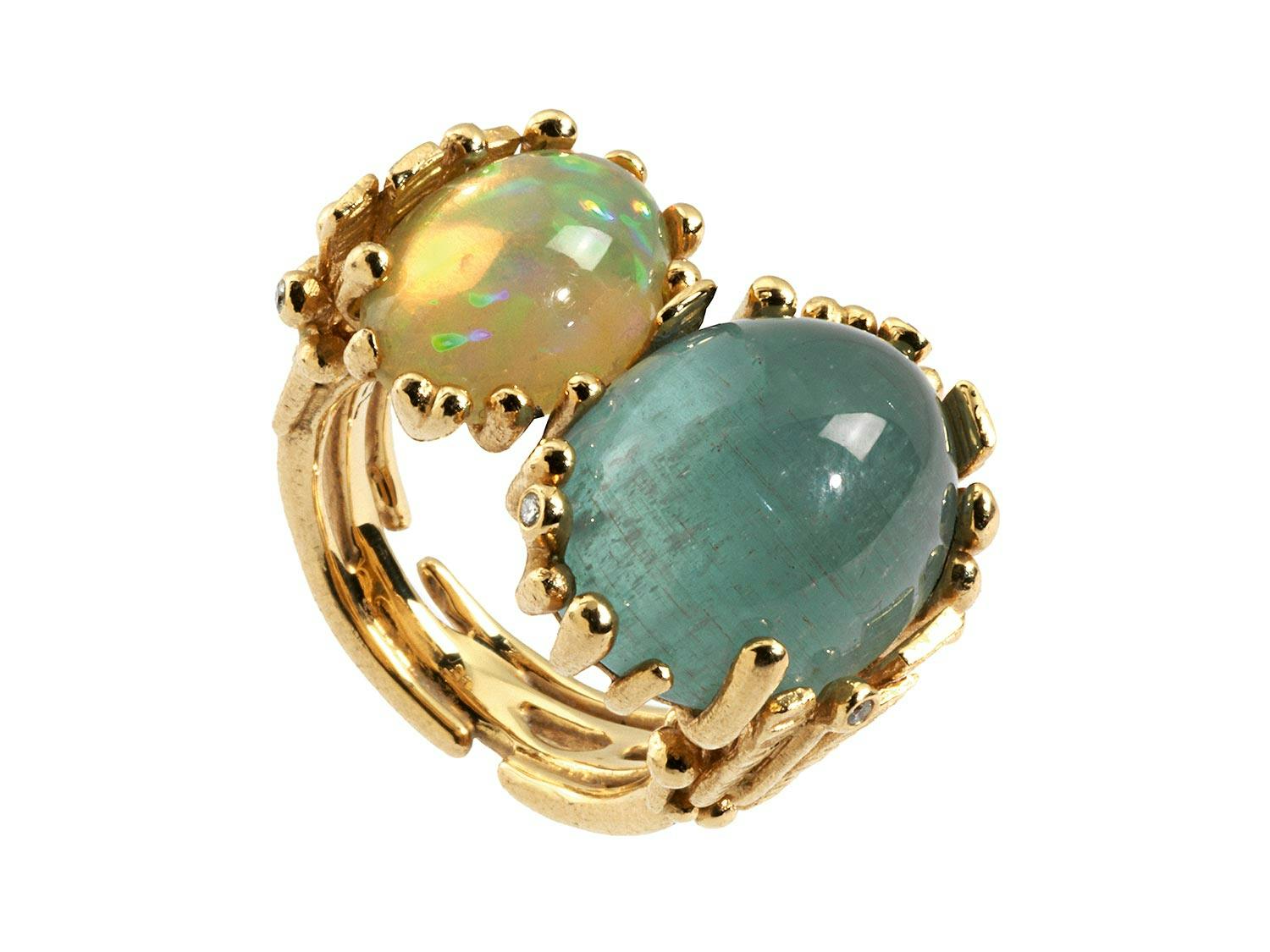 Opal-Aquamarinring