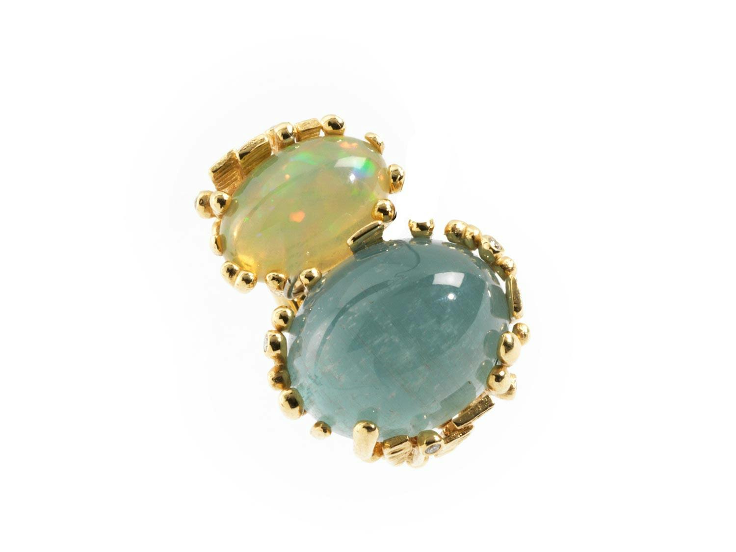 Detailabbildung: Opal-Aquamarinring