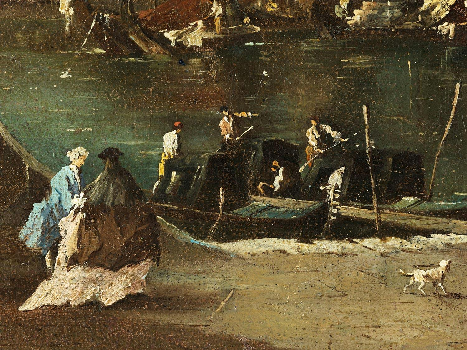 Detailabbildung: Francesco Guardi, 1712 Venedig – 1793 ebenda, zug./ Kreis des