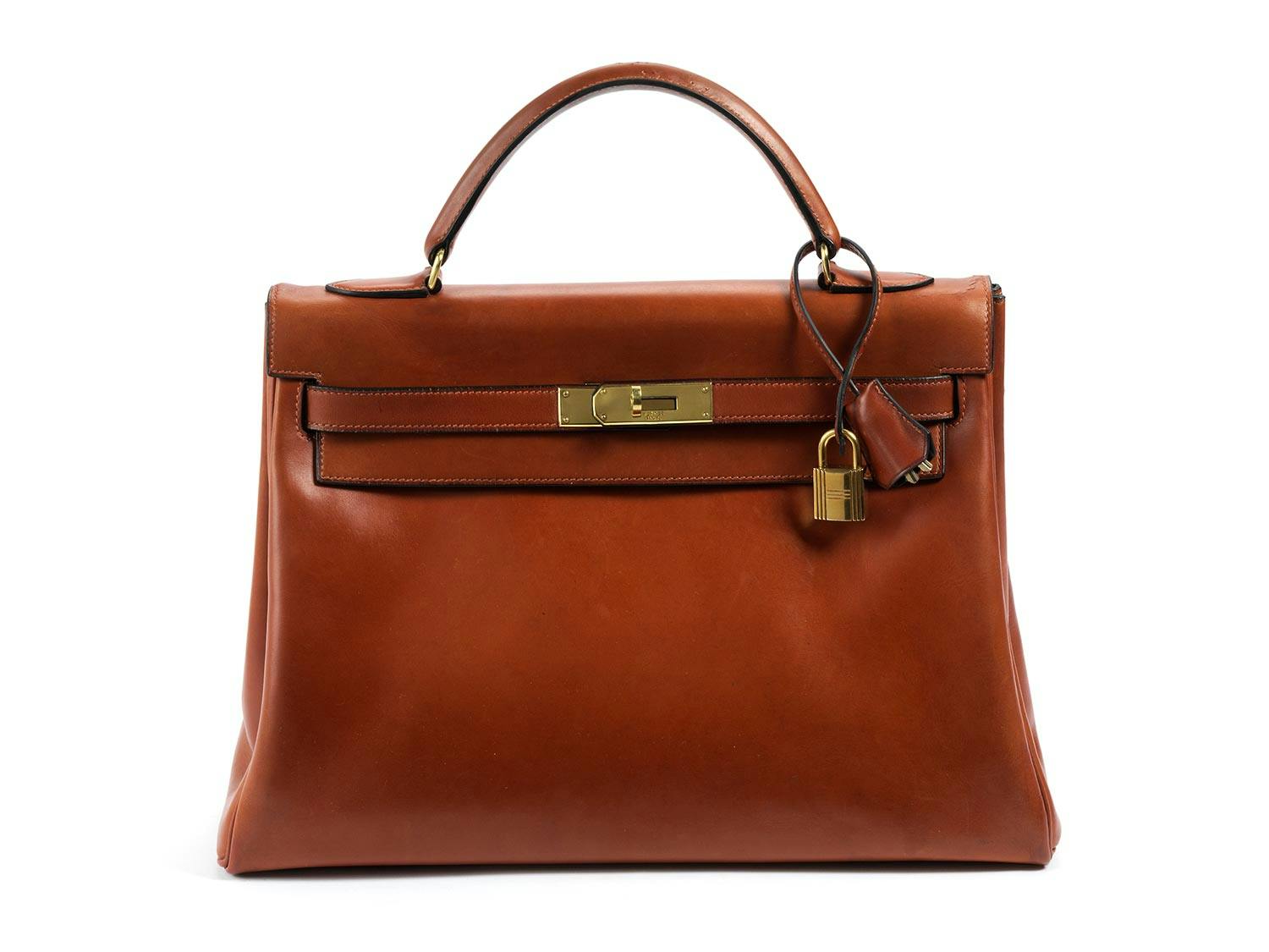 Hermès Kelly Bag 32 Barenia „Cognac“