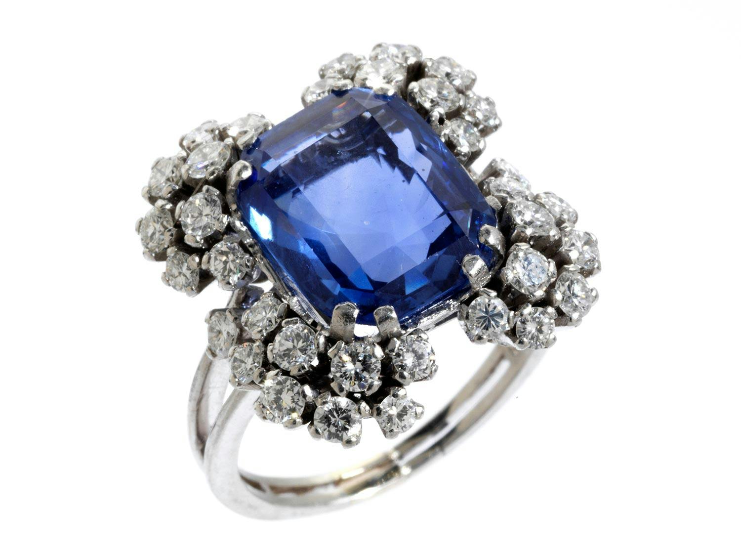 Saphir-Diamantring