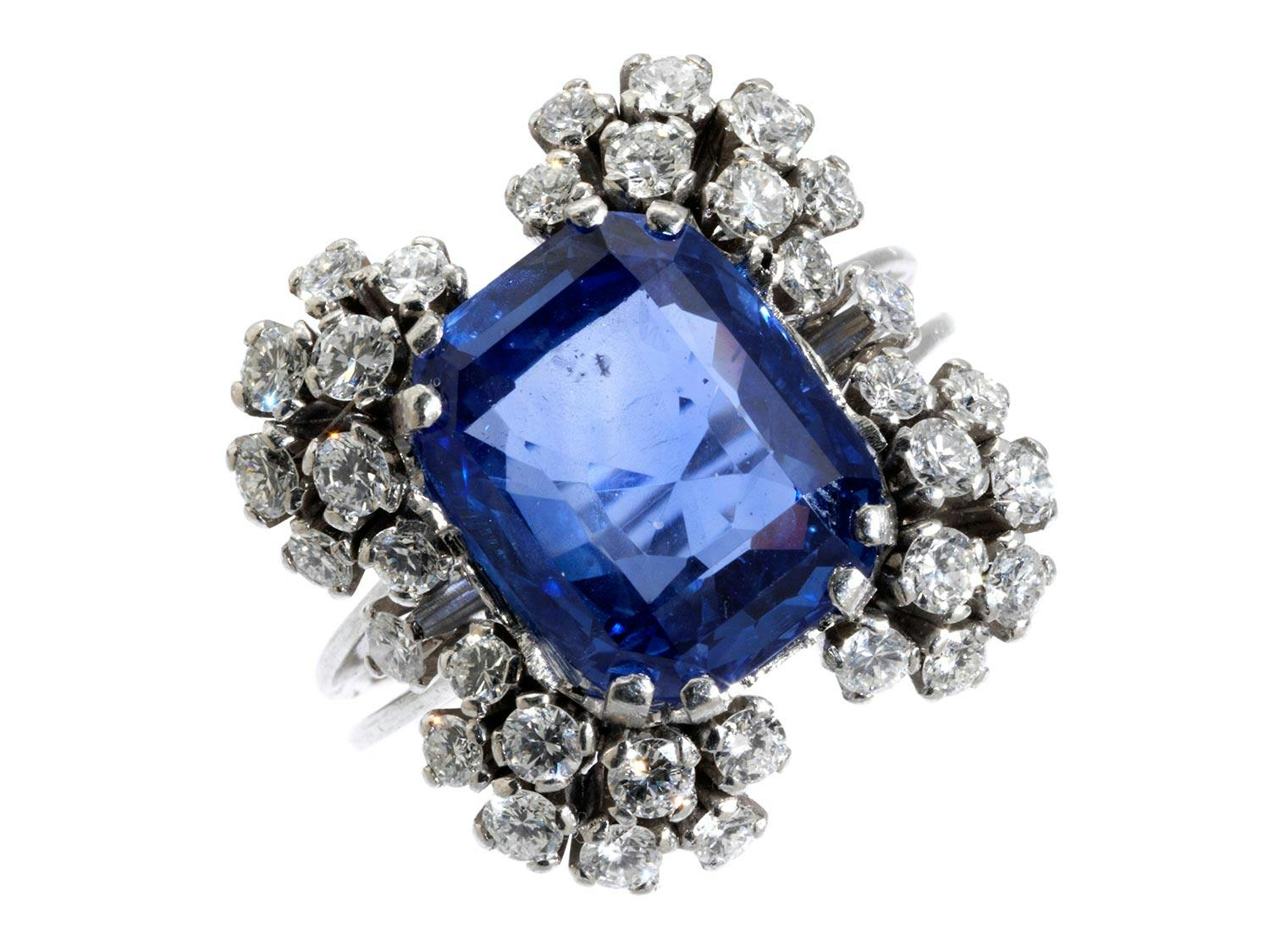 Detailabbildung: Saphir-Diamantring